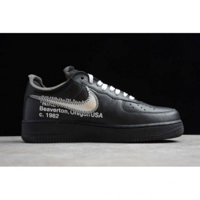 Nike Air Force 1 Beyaz / Siyah / Metal Gümüş Kaykay Ayakkabı Türkiye - KU4PMRC4